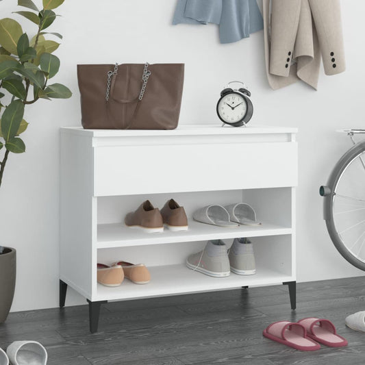 Étagère à chaussures blanc 70x36x60 cm en bois