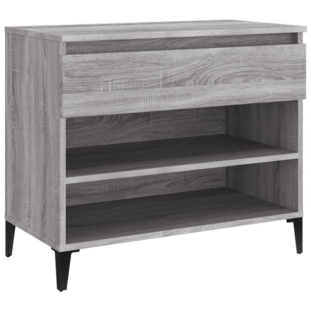 Shoe Rack Gray Sonoma 70x36x60 cm Wood Material