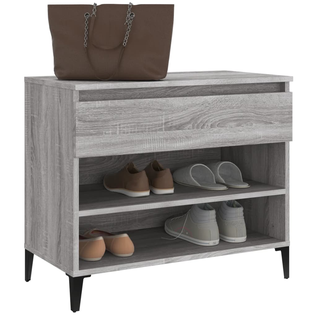 Shoe Rack Gray Sonoma 70x36x60 cm Wood Material