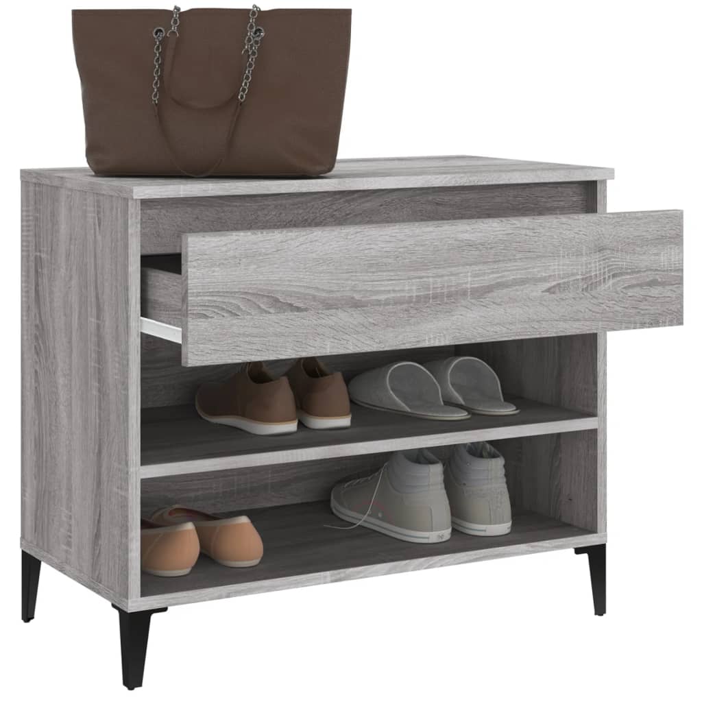Shoe Rack Gray Sonoma 70x36x60 cm Wood Material
