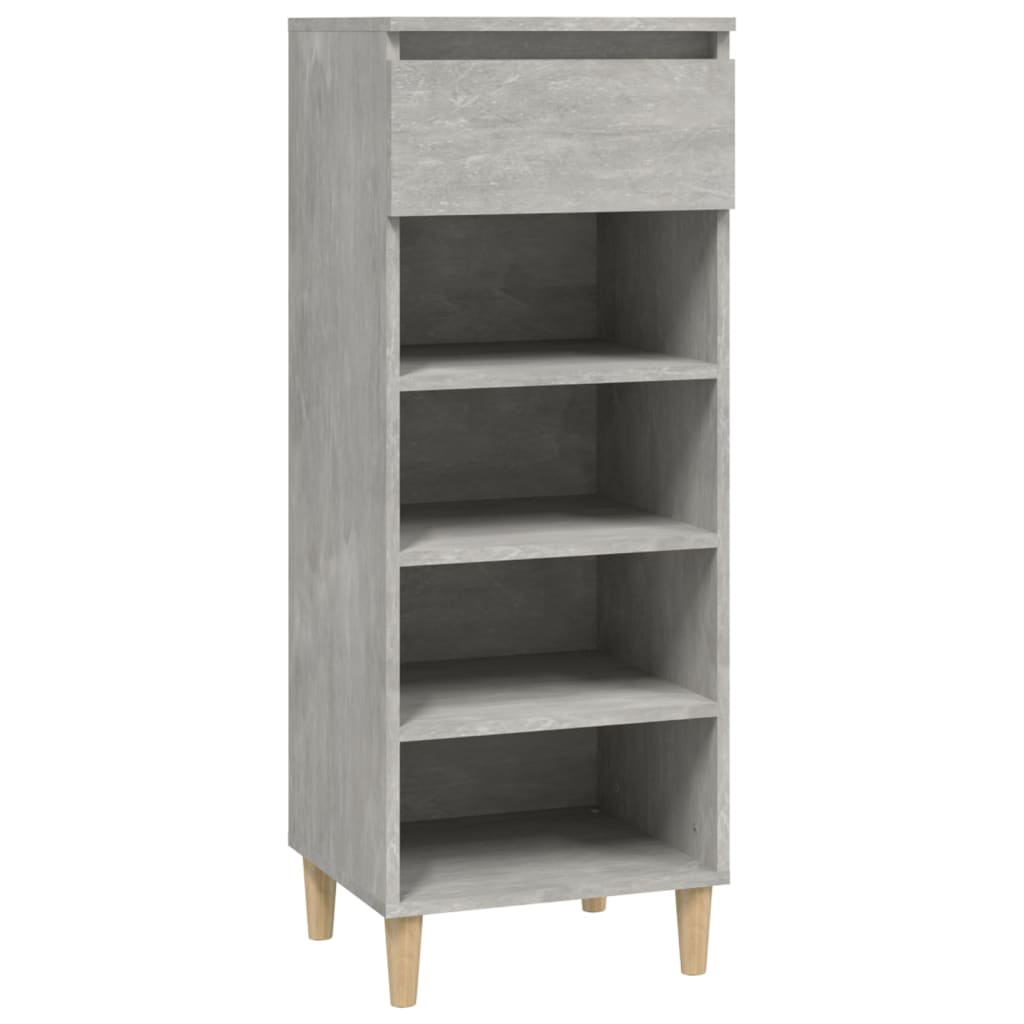 Shoe Cabinet Concrete Grey 40x36x105 cm Wood Material