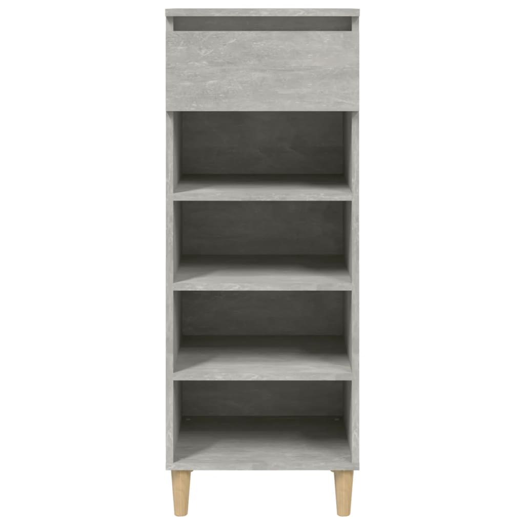 Shoe Cabinet Concrete Grey 40x36x105 cm Wood Material