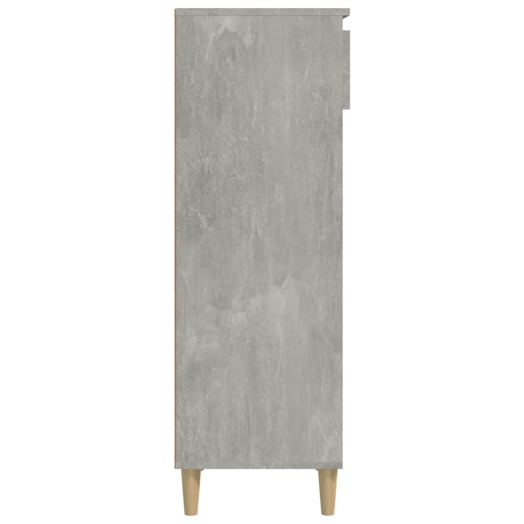 Shoe Cabinet Concrete Grey 40x36x105 cm Wood Material