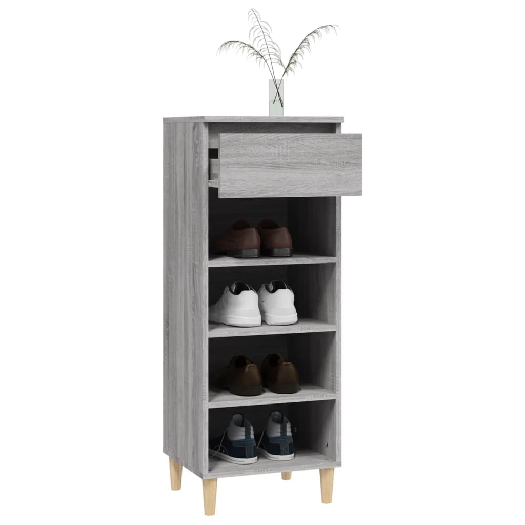 Schuhschrank Grau Sonoma 40x36x105 cm Holzwerkstoff