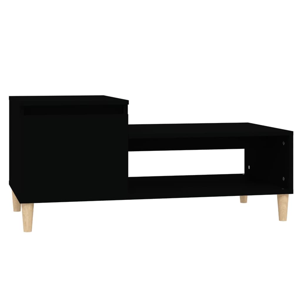 Coffee Table Black 100x50x45 cm Wood Material