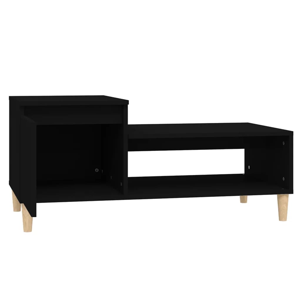 Coffee Table Black 100x50x45 cm Wood Material