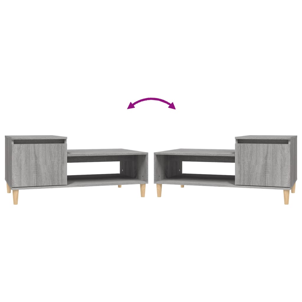 Table basse Sonoma grise 100x50x45 cm en bois