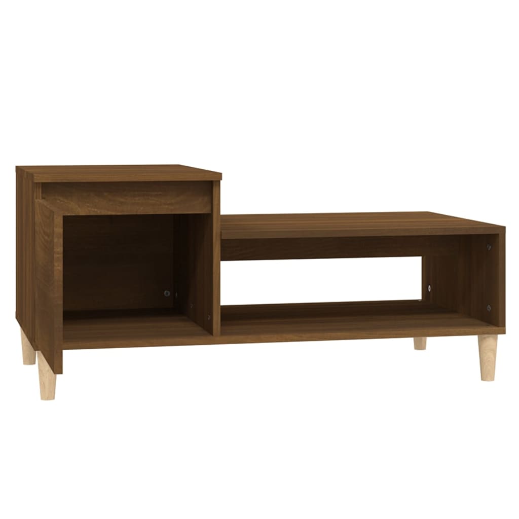Coffee Table Brown Oak Look 100x50x45 cm Wood Material