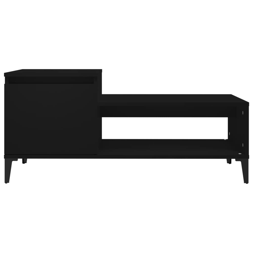 Coffee Table Black 100x50x45 cm Wood Material