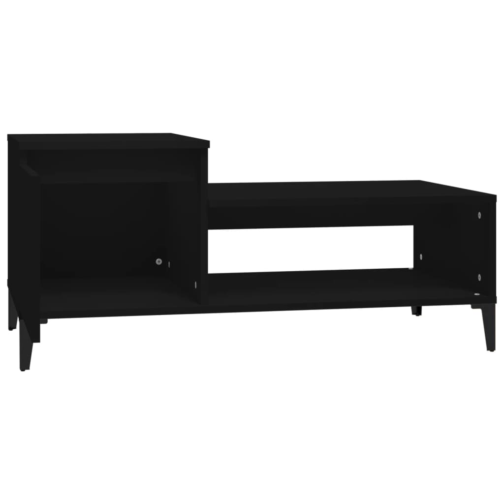 Coffee Table Black 100x50x45 cm Wood Material