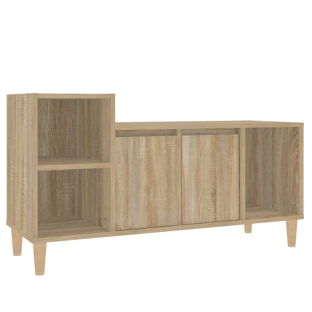 Meuble TV chêne Sonoma 100x35x55 cm matériau bois