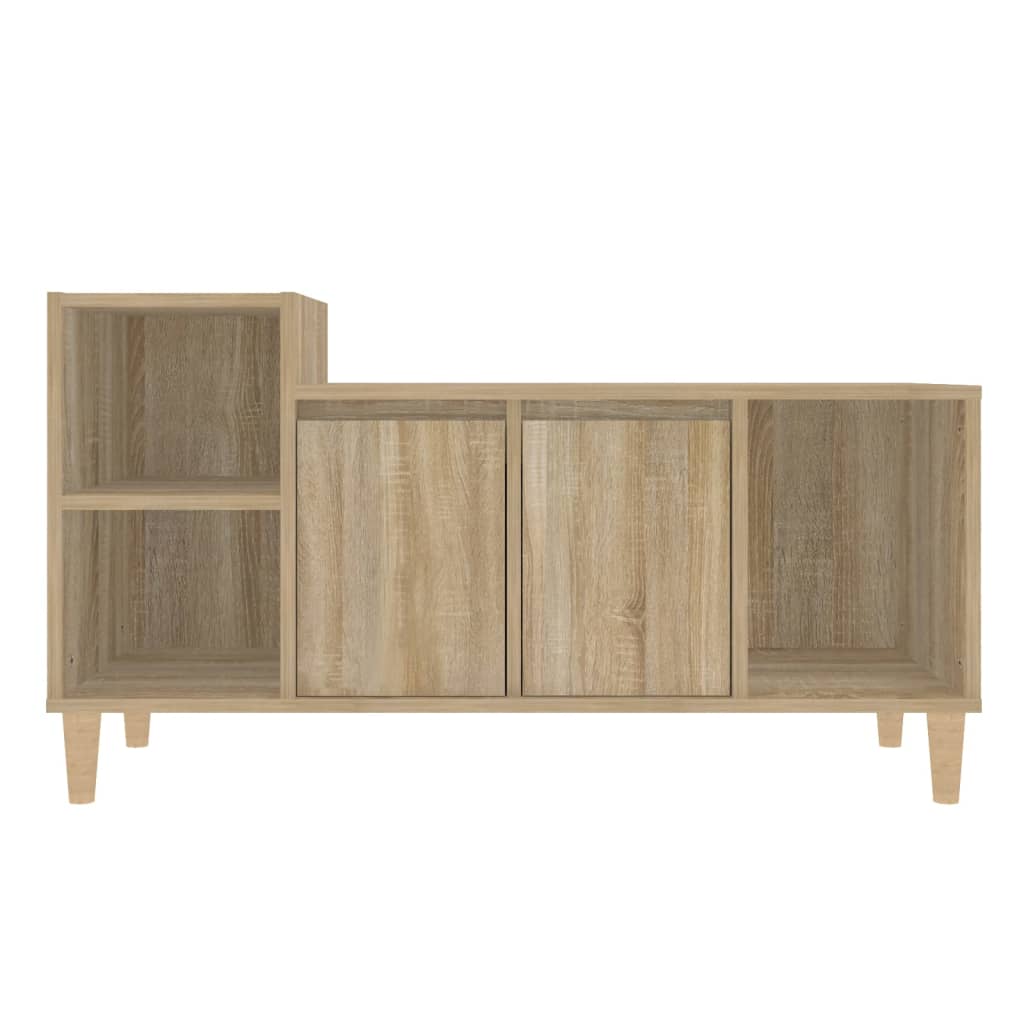 Meuble TV chêne Sonoma 100x35x55 cm matériau bois