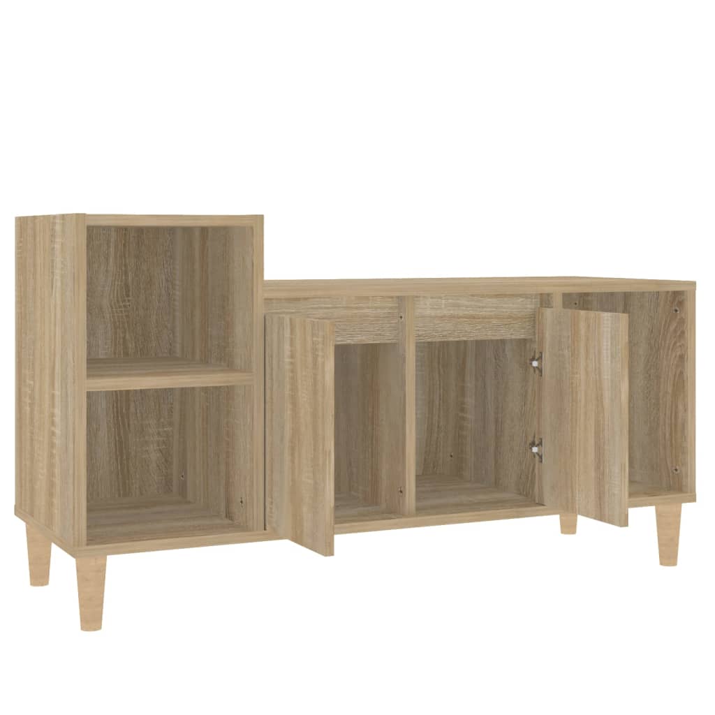Meuble TV chêne Sonoma 100x35x55 cm matériau bois