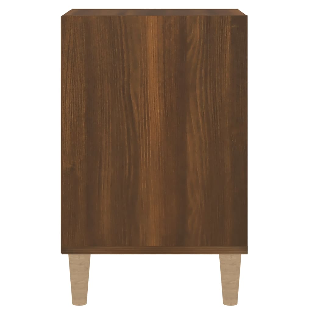 Meuble TV aspect chêne marron 100x35x55 cm matériau bois