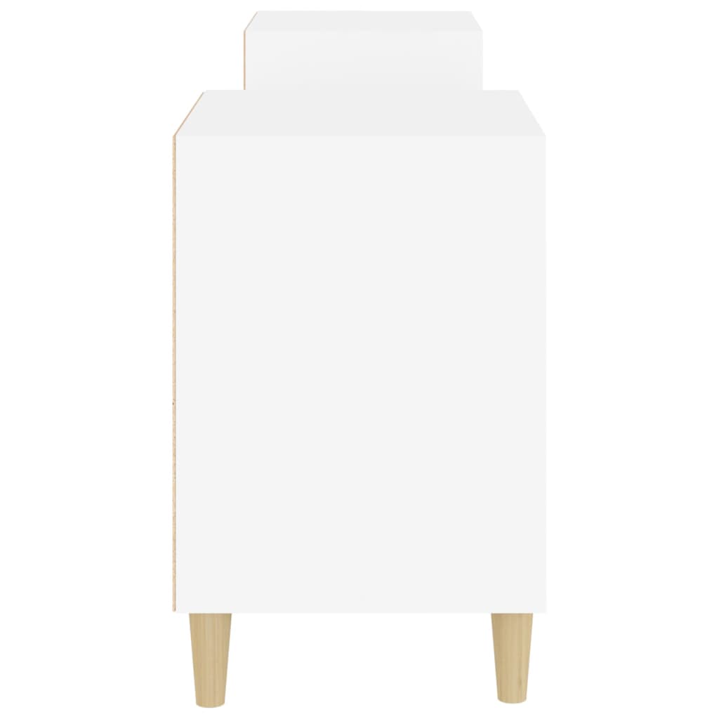 Meuble TV blanc 160x35x55 cm en bois