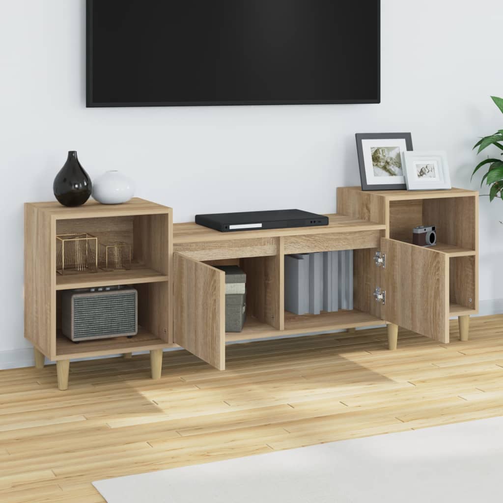 Meuble TV chêne Sonoma 160x35x55 cm matériau bois