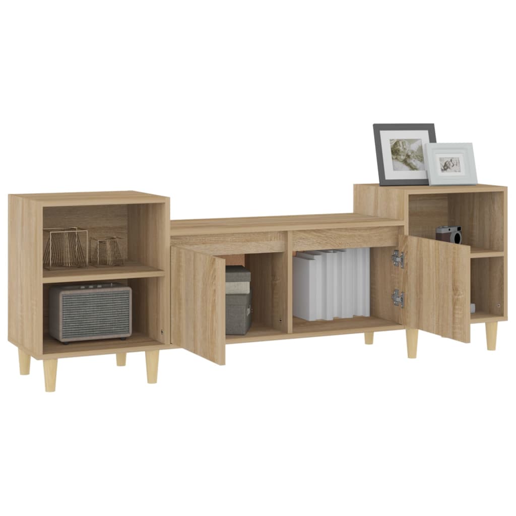 Meuble TV chêne Sonoma 160x35x55 cm matériau bois