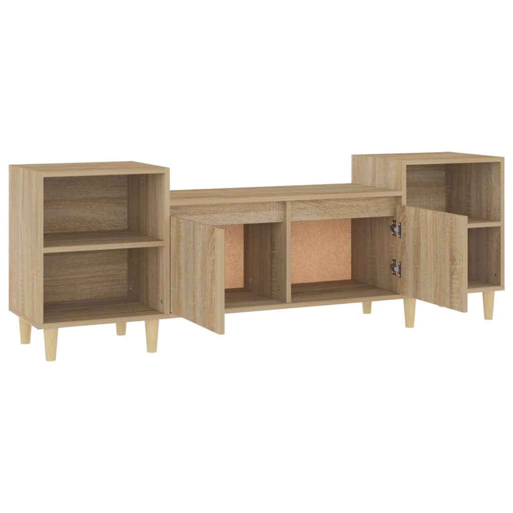 Meuble TV chêne Sonoma 160x35x55 cm matériau bois