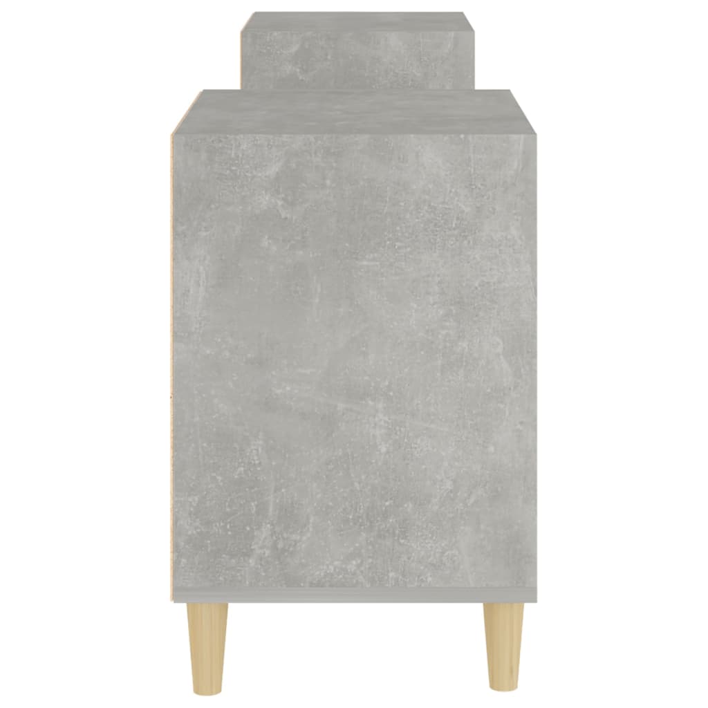 Meuble TV gris béton 160x35x55 cm en bois