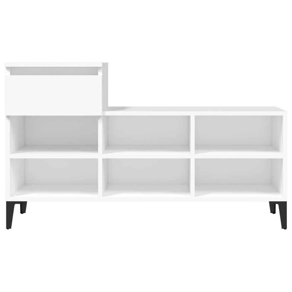 Étagère à chaussures blanc 102x36x60 cm en bois