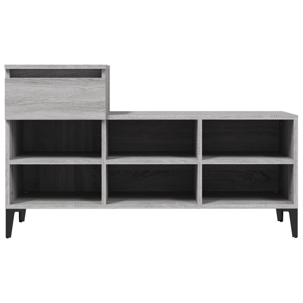 Étagère à chaussures gris Sonoma 102x36x60 cm en bois