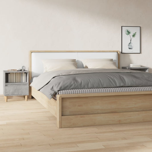 Bedside tables 2 pcs. Concrete grey 40x35x50 cm