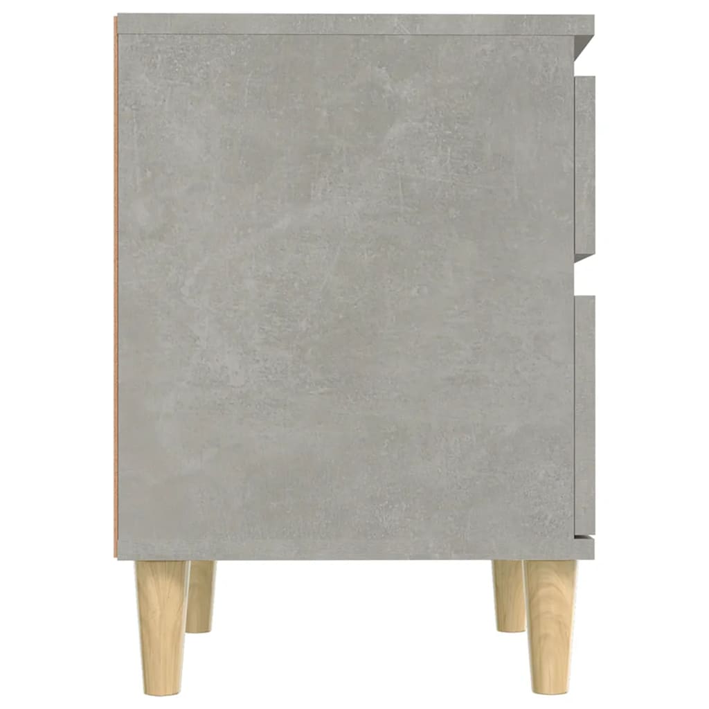 Table de chevet gris béton 40x35x50 cm