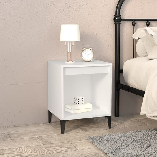 Table de chevet blanche 40x35x50 cm