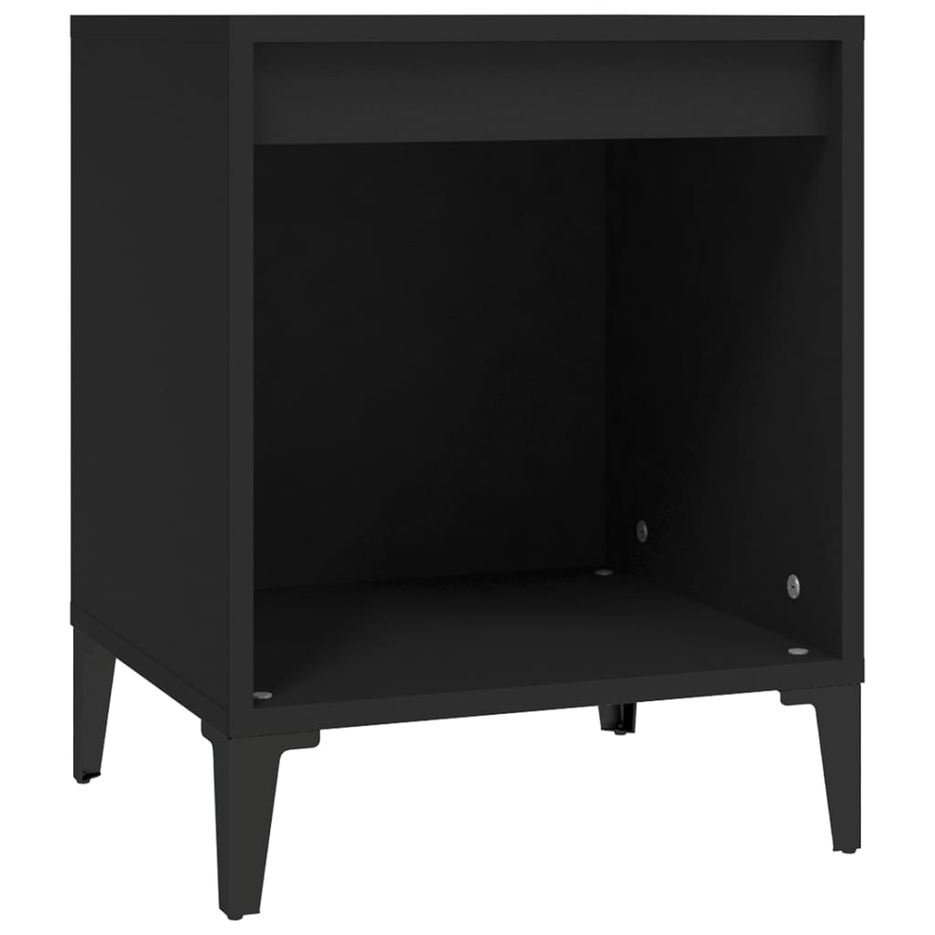 Bedside Table Black 40x35x50 cm