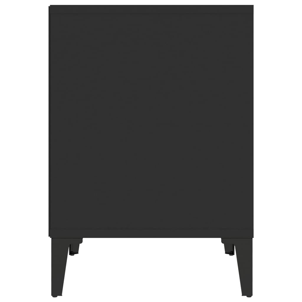 Bedside Table Black 40x35x50 cm