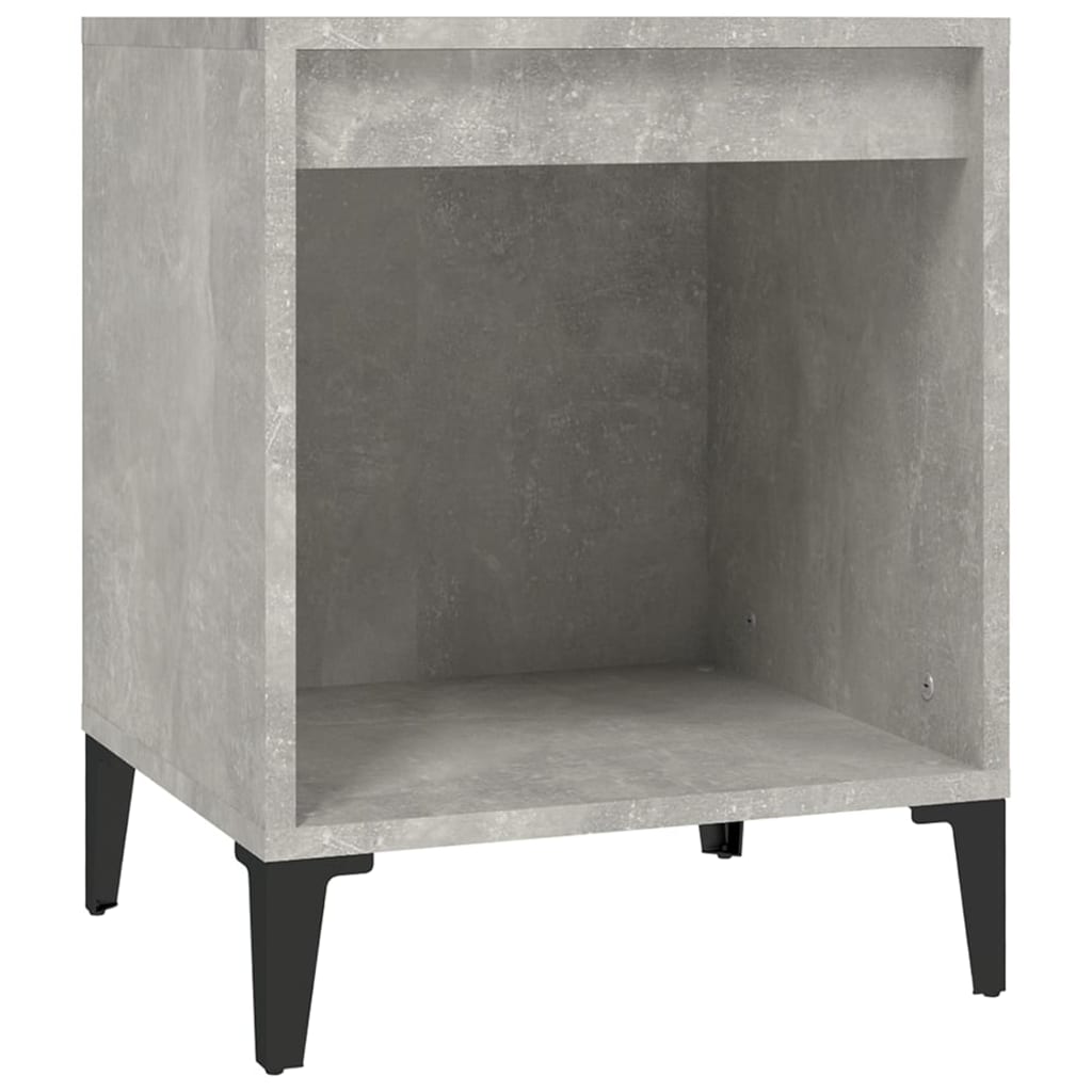 Table de chevet gris béton 40x35x50 cm