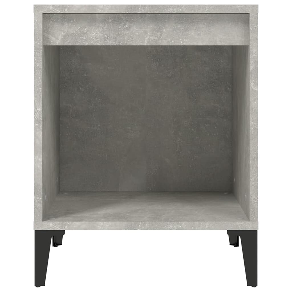 Table de chevet gris béton 40x35x50 cm