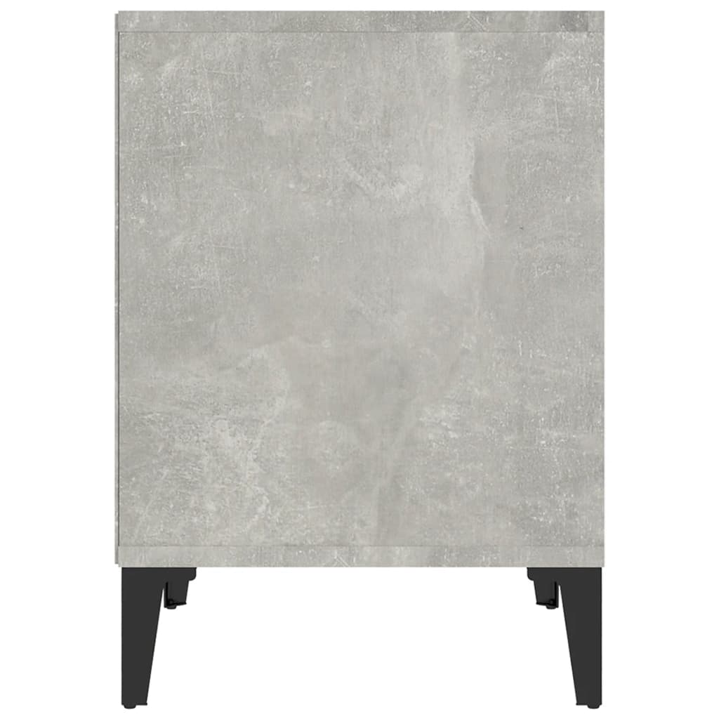 Table de chevet gris béton 40x35x50 cm