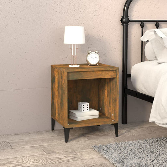 Bedside table smoked oak 40x35x50 cm