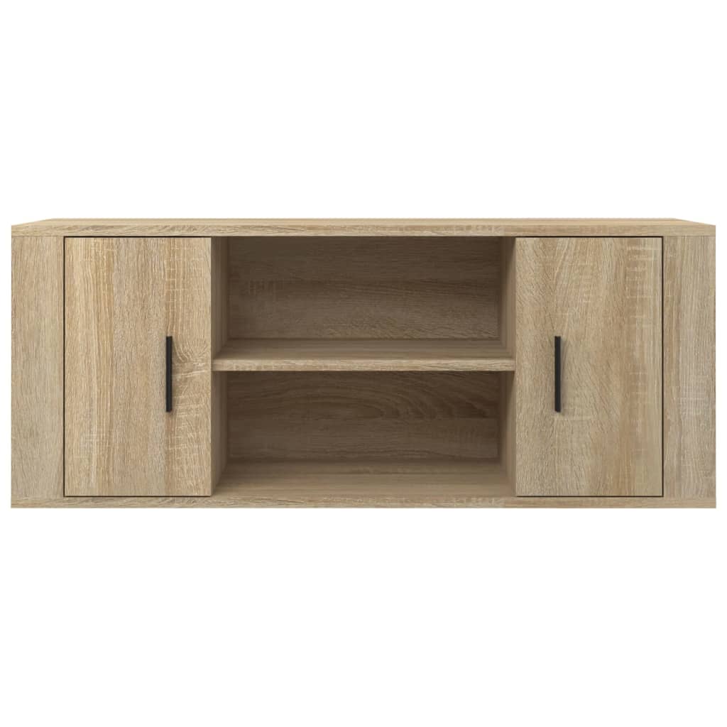 Meuble TV chêne Sonoma 100x35x40 cm matériau bois