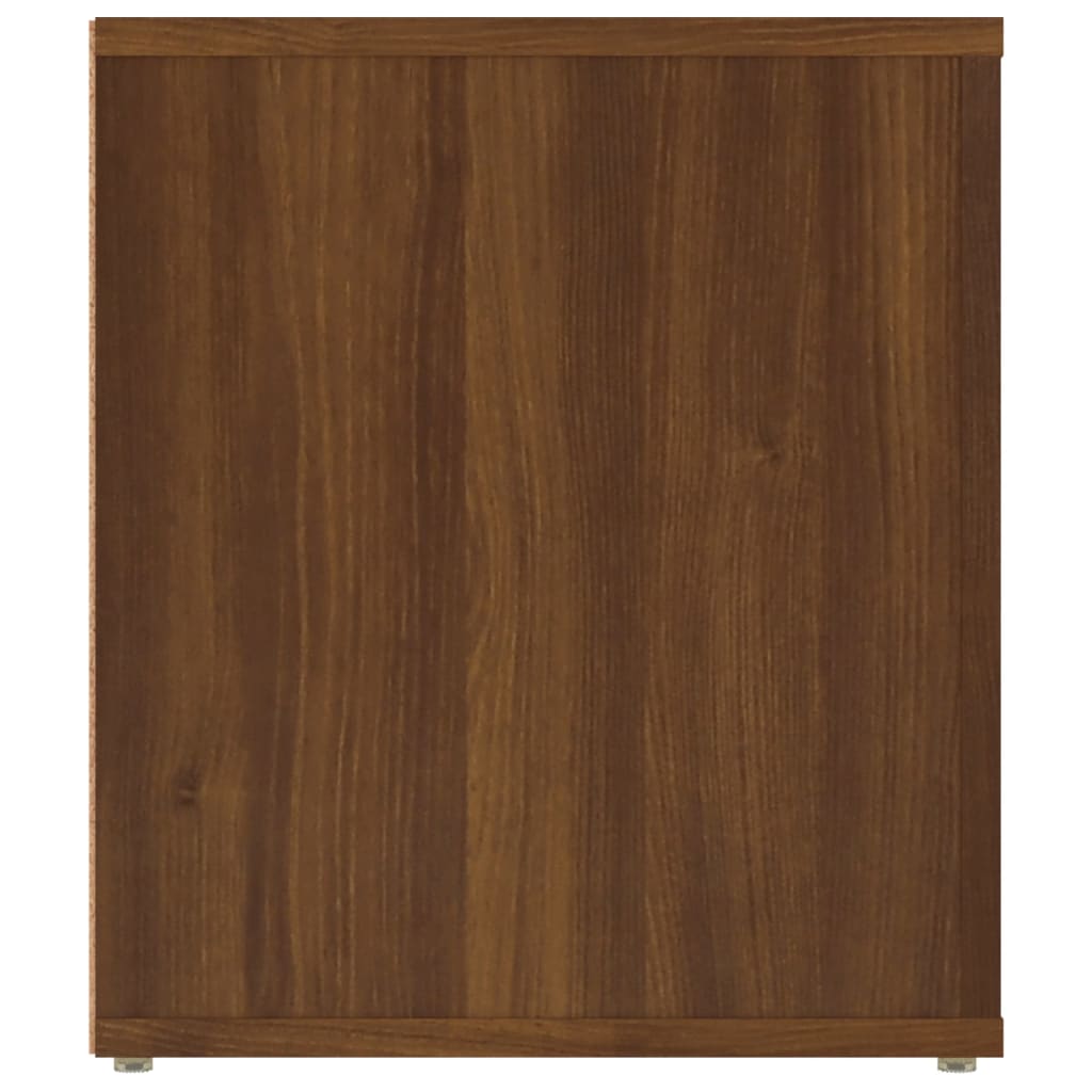 Meuble TV aspect chêne marron 100x35x40 cm matériau bois