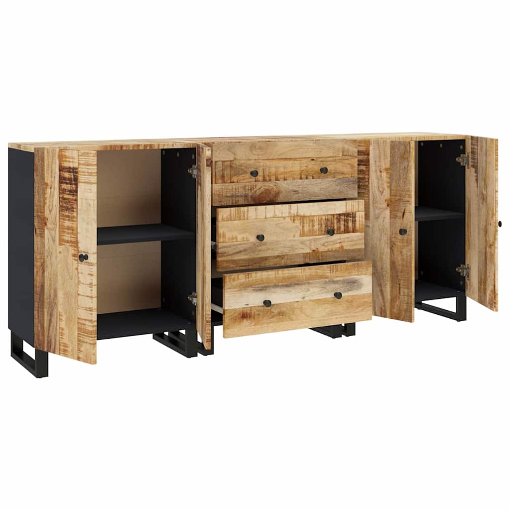 Sideboards 3 Stk. Raues Mangoholz