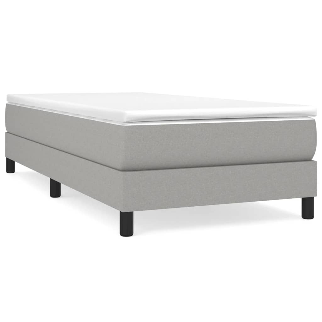 Boxspringbettgestell Hellgrau 80x200 cm Stoff