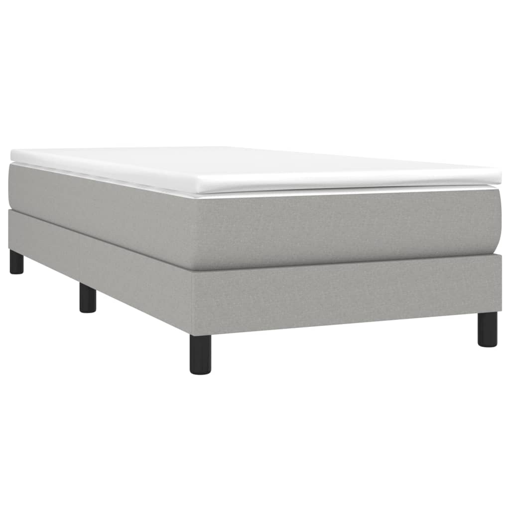 Boxspringbettgestell Hellgrau 80x200 cm Stoff