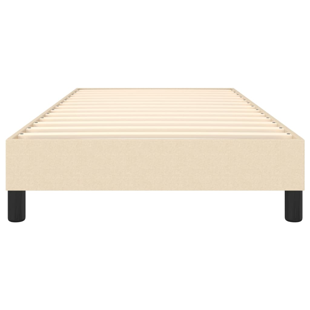Cadre de lit sans matelas crème 80x200 cm tissu