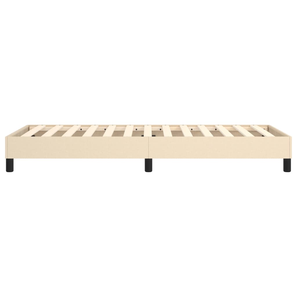 Cadre de lit sans matelas crème 80x200 cm tissu