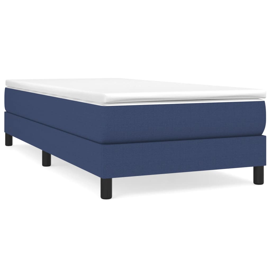 Cadre de lit sans matelas tissu bleu 80x200 cm