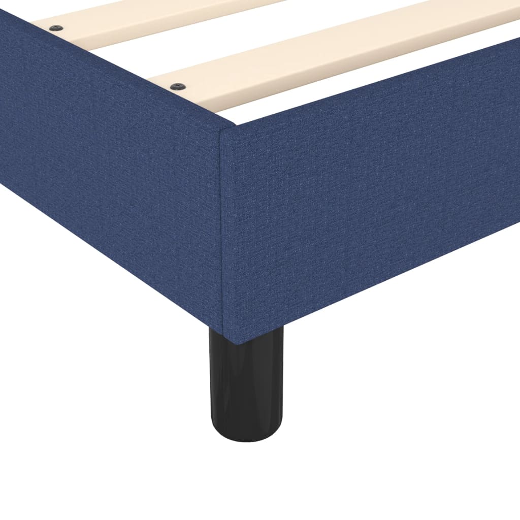 Cadre de lit sans matelas tissu bleu 80x200 cm