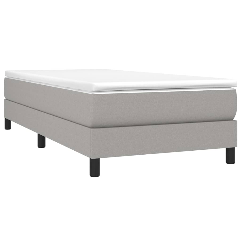 Boxspringbettgestell Hellgrau 90x190 cm Stoff