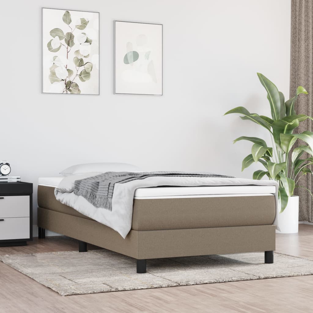 Boxspringbettgestell Taupe 90x190 cm Stoff