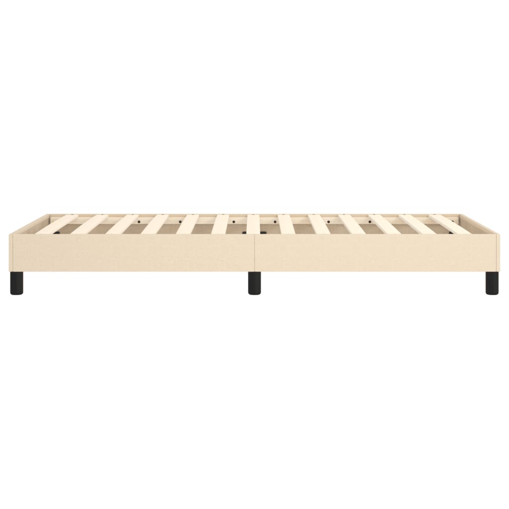 Boxspringbettgestell Creme 90x190 cm Stoff