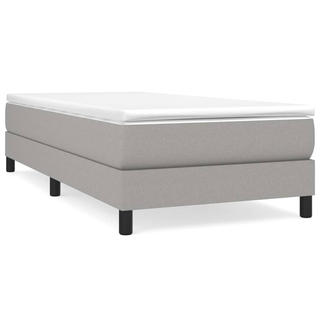 Boxspringbettgestell Hellgrau 90x200 cm Stoff