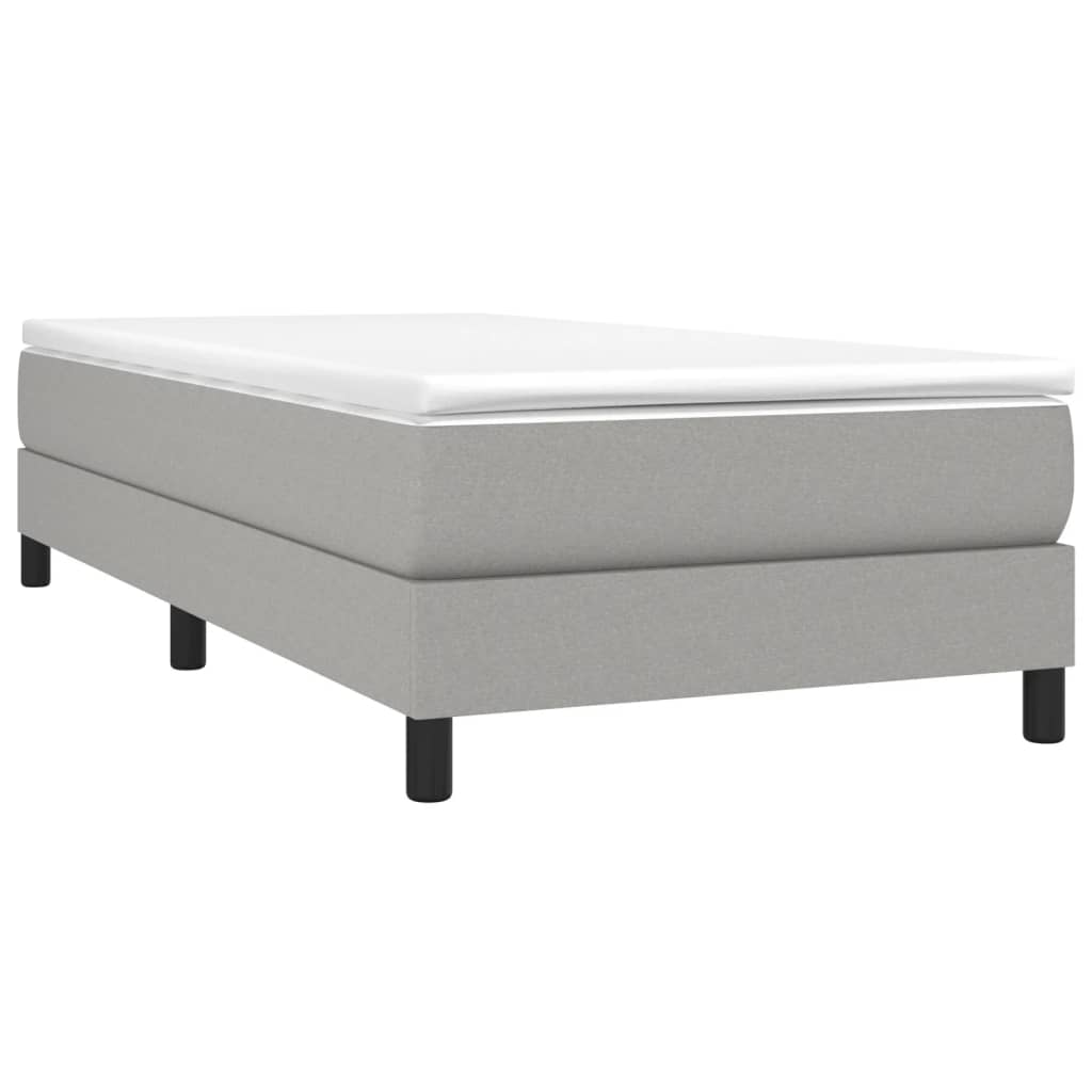 Boxspringbettgestell Hellgrau 90x200 cm Stoff