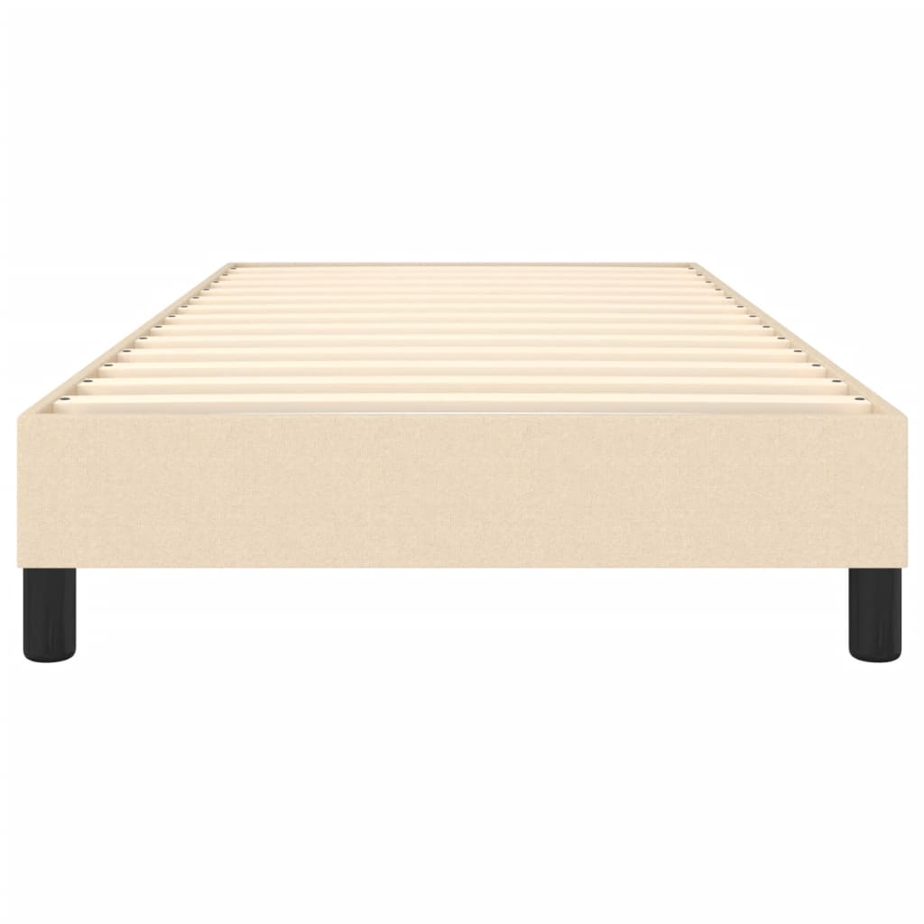 Boxspringbettgestell Creme 90x200 cm Stoff