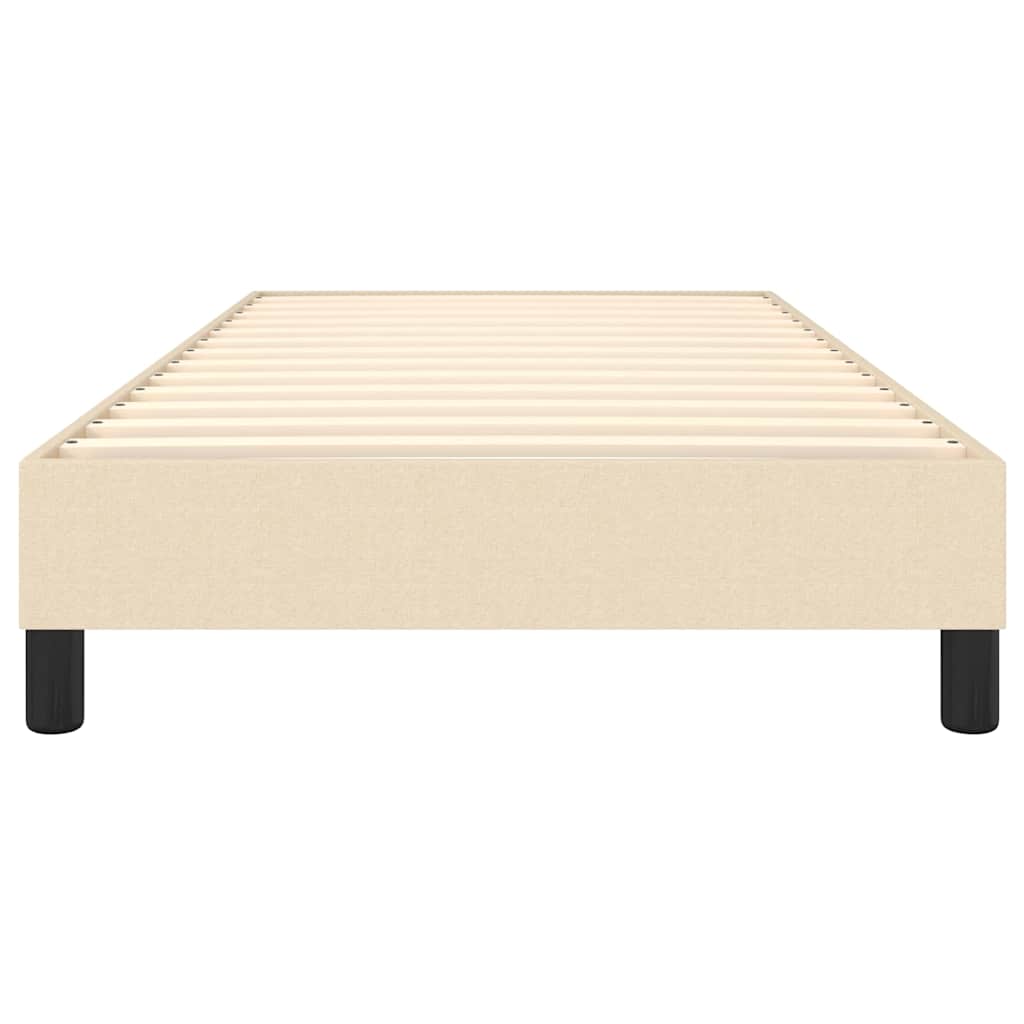 Boxspringbettgestell Creme 90x200 cm Stoff